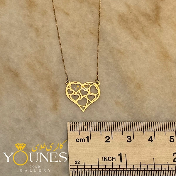 گردنبند قلب تو قلب طلا